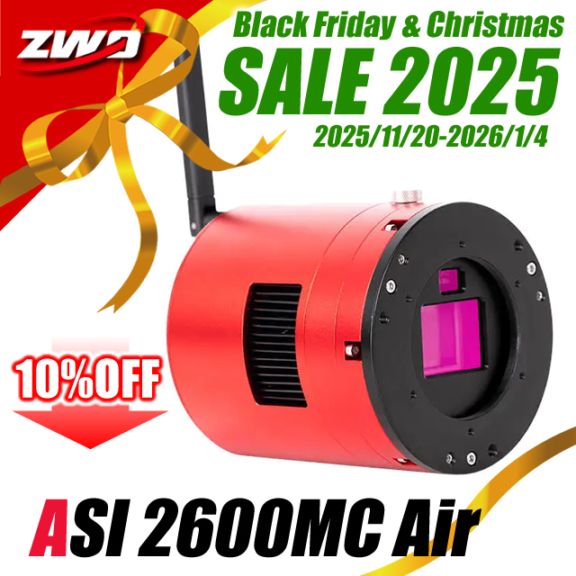 ZWO ASI 2600MC Air（ASIAIR/ガイドチップ搭載/カラー冷却モデル