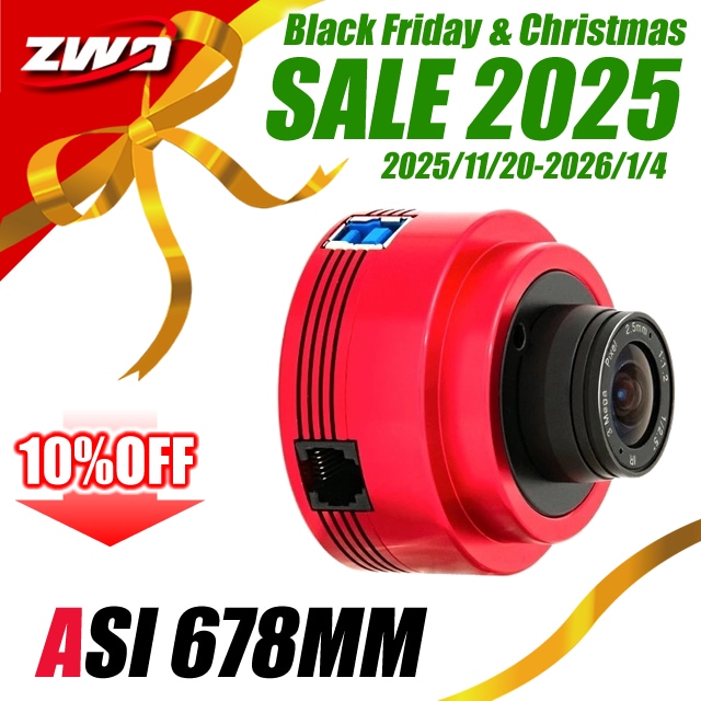 ZWO ASI 678MM（モノクロ/非冷却モデル）【ZWO・Black-Friday