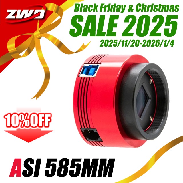ZWO ASI 585MM（モノクロ/非冷却モデル）【ZWO・Black-Friday