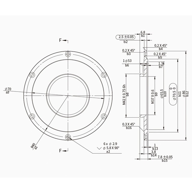 ZWO CAA用M42アダプター CAA-M42 ｜ 天体望遠鏡・双眼鏡等の光学機器