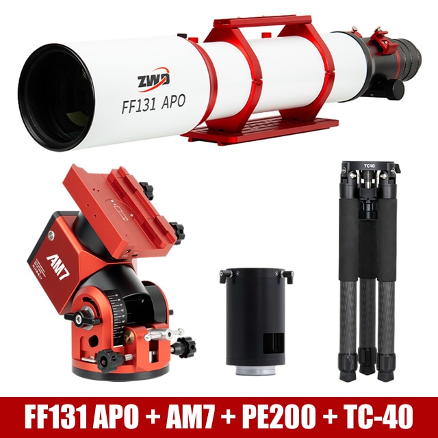 明治・大正　金赤コンポート ZWO FF131 APO+AM7赤道儀+PE200+TC-40三脚セット（2026年6月10日新発売