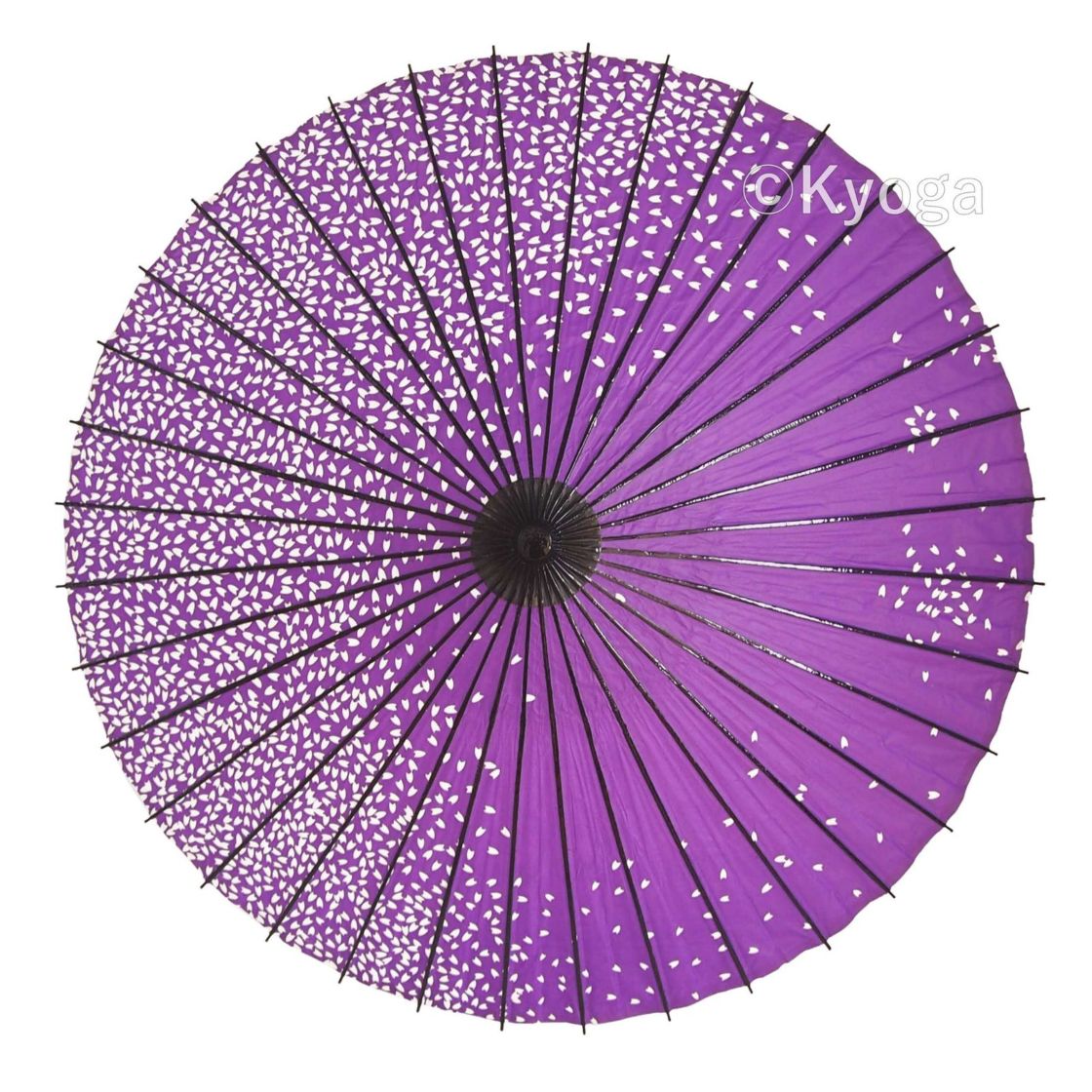 紙和傘　１尺５寸　満天桜　紫　継柄