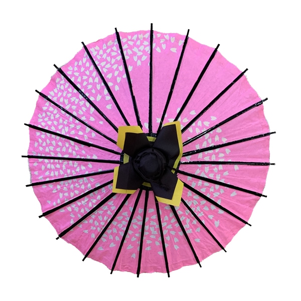 紙傘　飾り小傘　桜渦　ピンク
