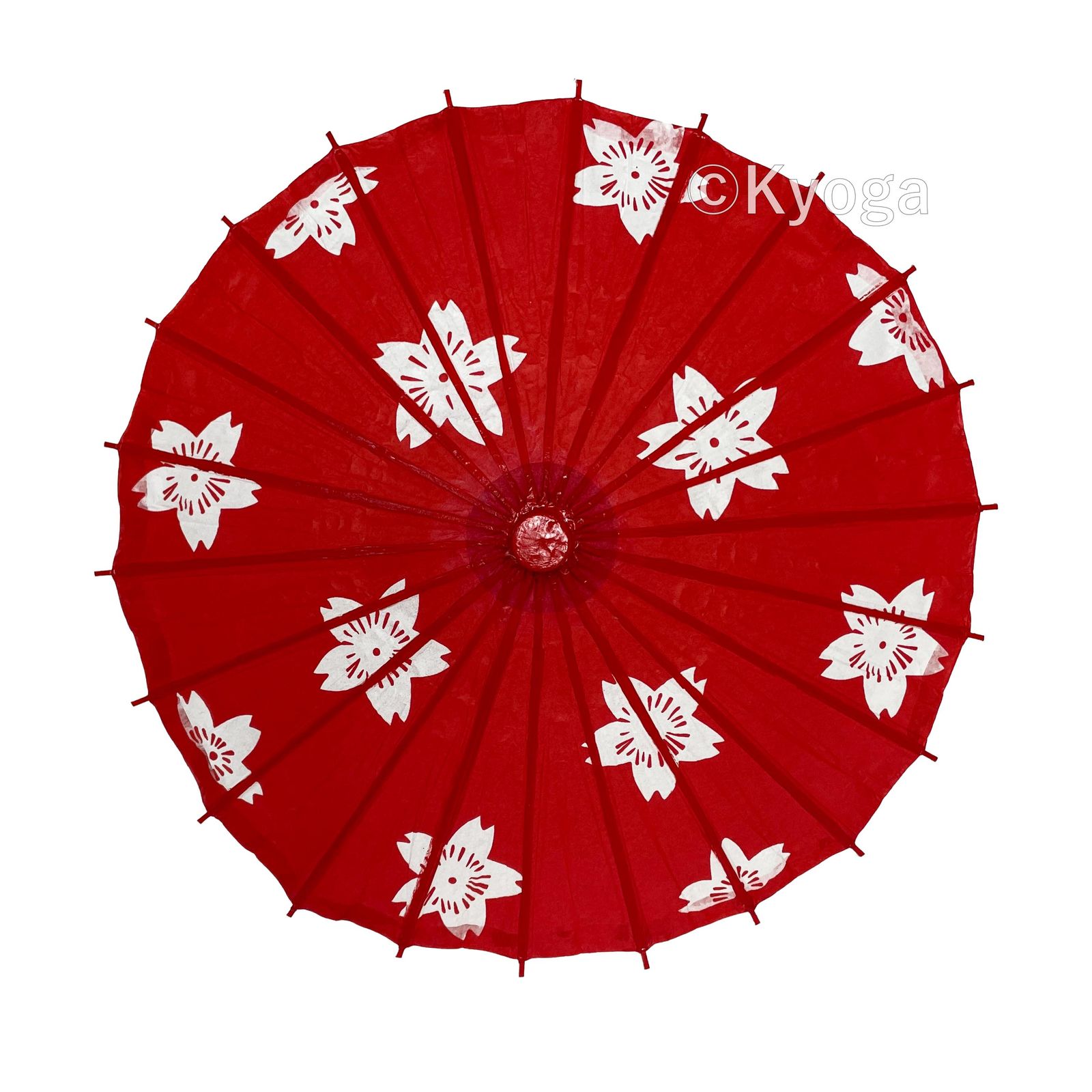 唐傘　こども用傘　桜綴り　赤