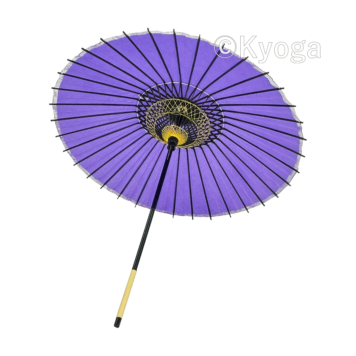 和傘・野点傘専門店 恭雅】紙和傘 1尺4寸 無地 紫 継柄