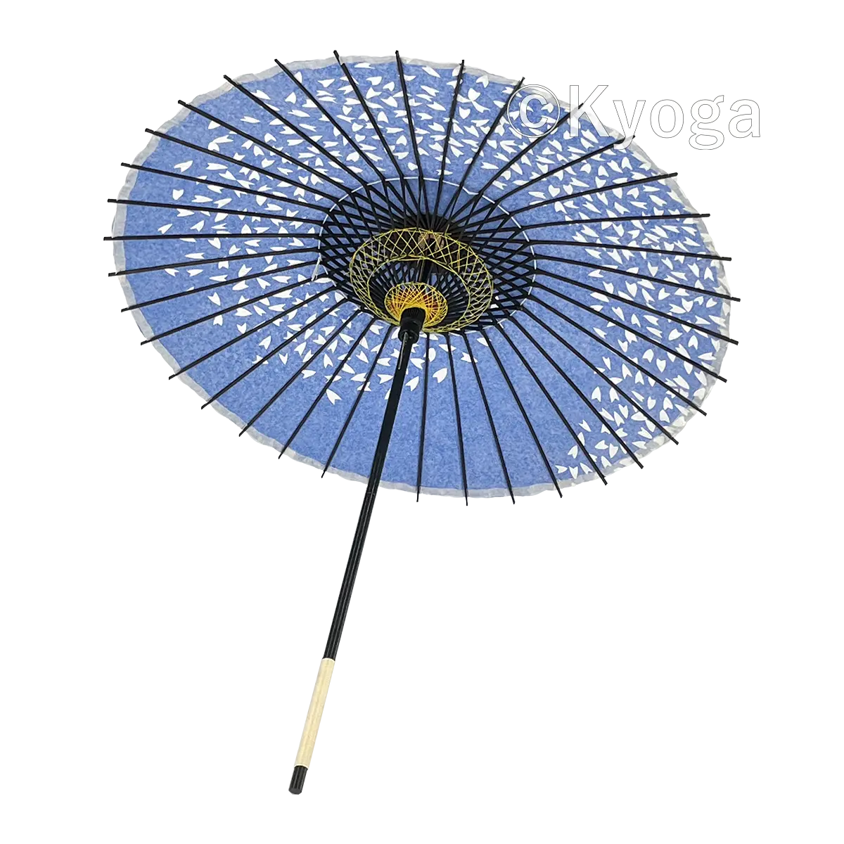 和傘・野点傘専門店 恭雅】紙和傘 1尺4寸 桜渦 青 継柄