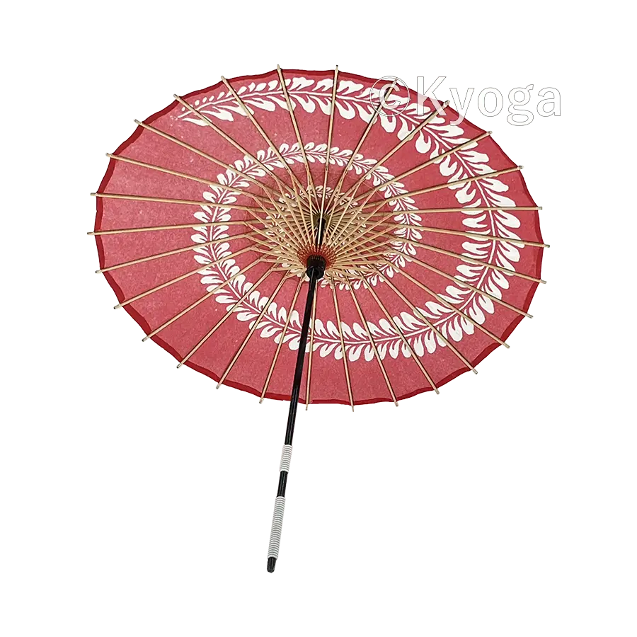 和傘・野点傘専門店 恭雅】 唐傘 － 唐傘(直径約81cm) 藤渦 朱色
