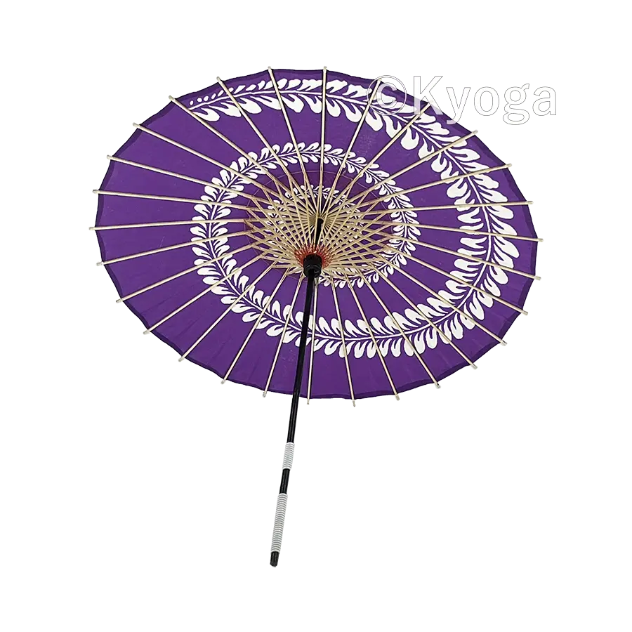 和傘・野点傘専門店 恭雅】 唐傘 － 唐傘(直径約81cm) 藤渦 紫
