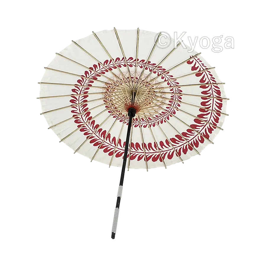 唐傘　傘 和傘・野点傘専門店 恭雅】 唐傘 － 唐傘(直径約81cm) 藤渦 白地赤