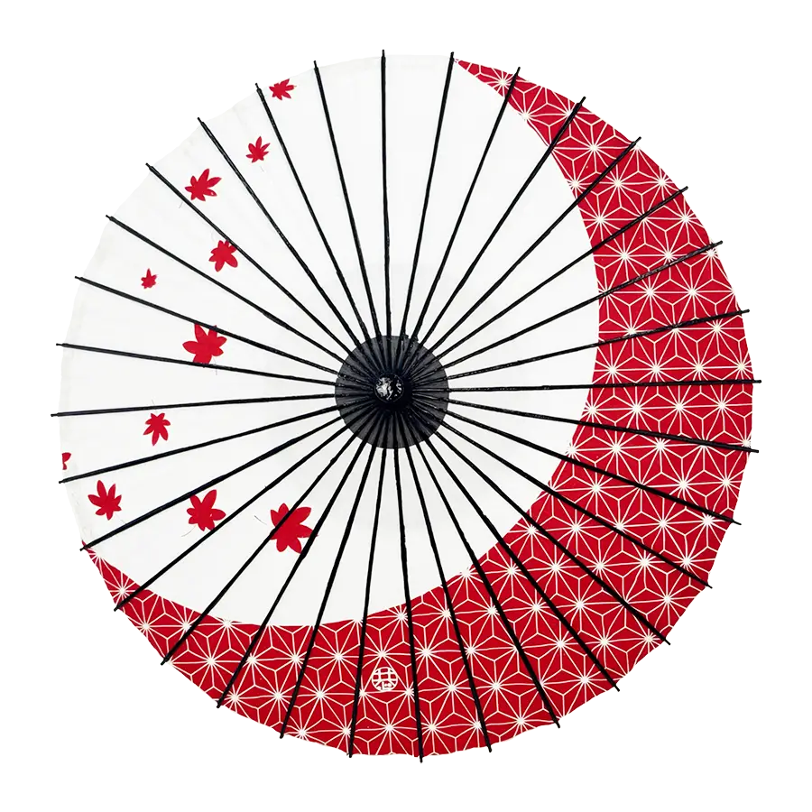 和傘・野点傘専門店 恭雅】紙和傘 こども用和傘 麻紅葉 朱色