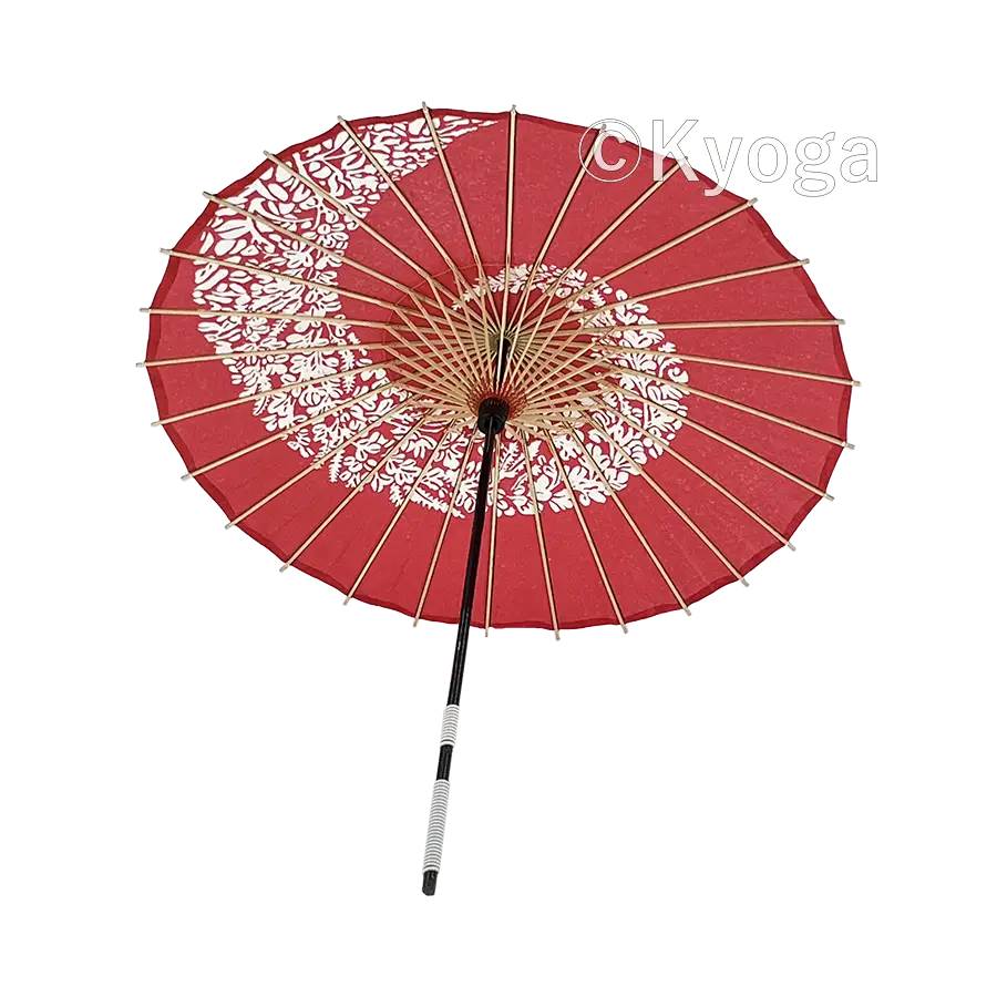 和傘・野点傘専門店 恭雅】 唐傘 － 唐傘(直径約81cm) 萩渦 朱色