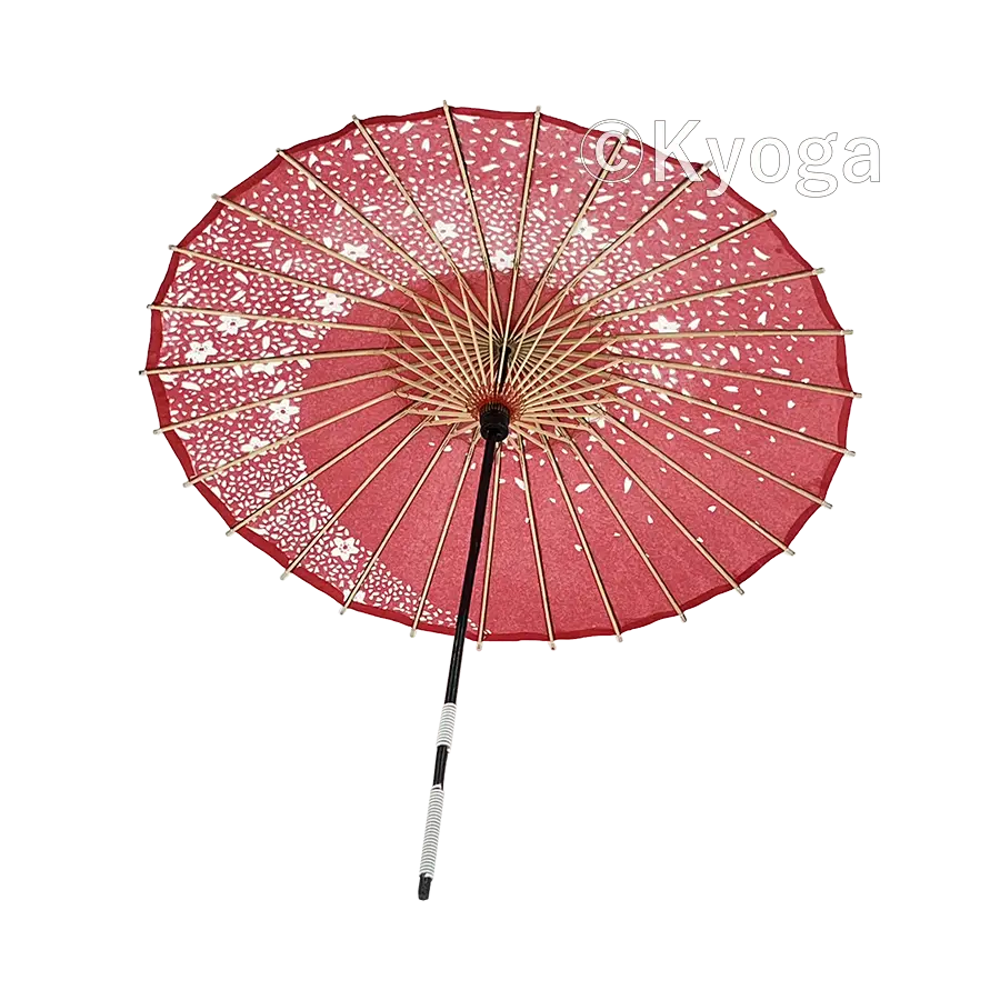 和傘・野点傘専門店 恭雅】 唐傘 － 唐傘(直径約81cm) 花渦 朱色