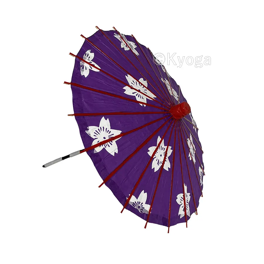 和傘・野点傘専門店 恭雅】 唐傘 － 唐傘 こども用傘 桜綴り 紫