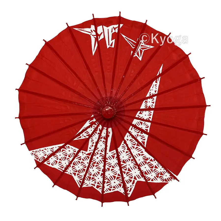 和傘・野点傘専門店 恭雅】 唐傘 － 唐傘 こども用傘 折り鶴 赤
