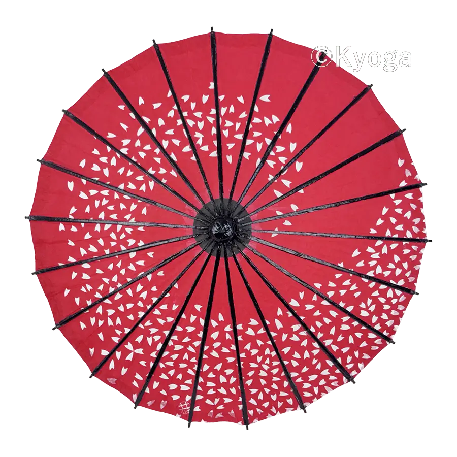 和傘・野点傘専門店 恭雅】 唐傘 －唐傘 こども用傘 桜渦 赤