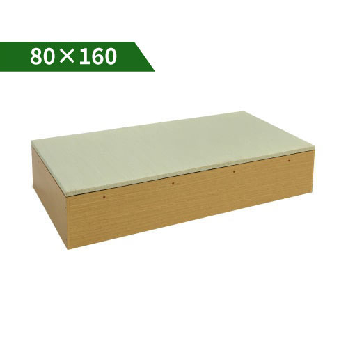 “Yui” Storage Tatami Bench  80 × 160 cm | Natural Igusa Tatami | Made in Japan  Raised Tatami Platform Unit with Built-in Storage  Available in Two Wood Color Options