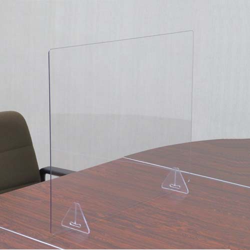 飛沫感染対策卓上パーテーション660×490PET透明（6セット入）