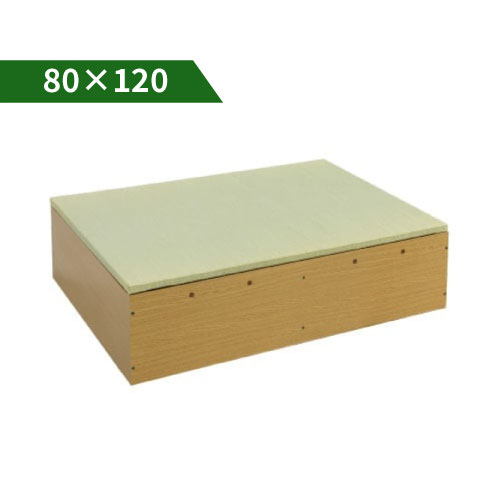 “Yui” Storage Tatami Bench  80 × 120 cm | Natural Igusa Tatami | Made in Japan  Raised Tatami Platform Unit with Built-in Storage  Available in Two Wood Color Options