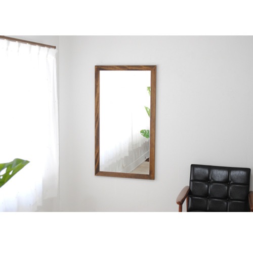 鏡 日本製  壁掛けミラー<br>leon（レオン）55×80㎝<br>全4色 木枠 ウォールミラー