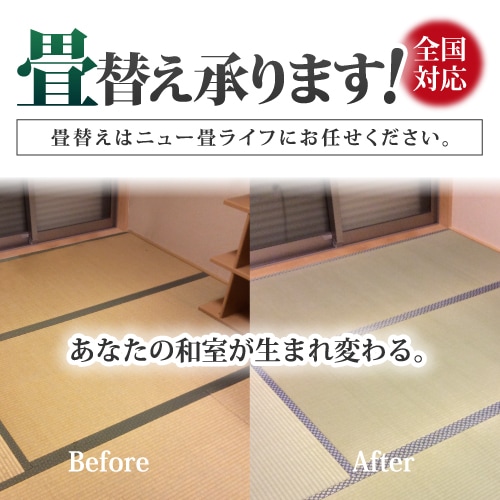 【全国対応】畳替え8畳セット（新調/へり付き/畳）【い草】【基本施工費込】