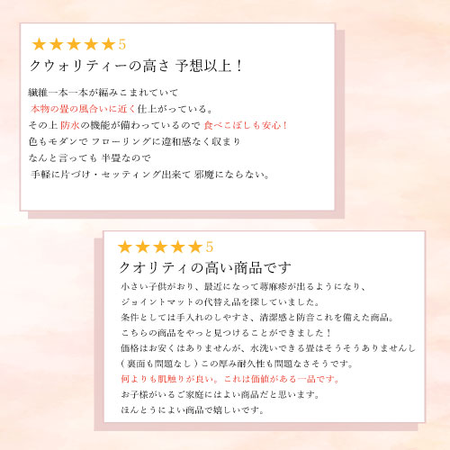 洗えるへりなしフロアー畳 60×60cm<p> 置き畳 国産 畳 マット