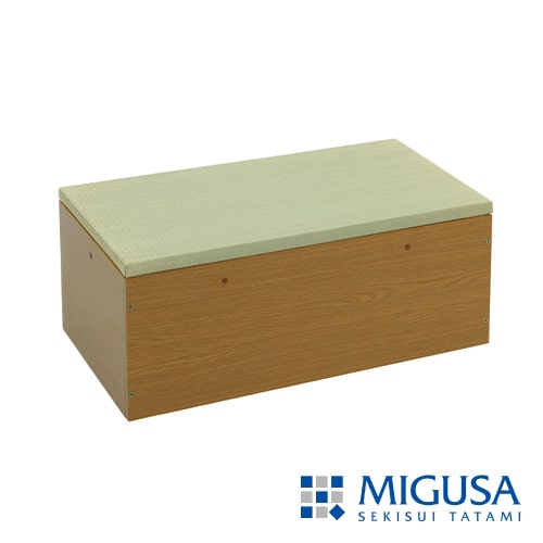 収納付き 畳 ベンチ「結-yui-」<br>〈40×80cm／美草・日本製〉<br>小上がり・高床式ユニット／畳表5色×木部2色
