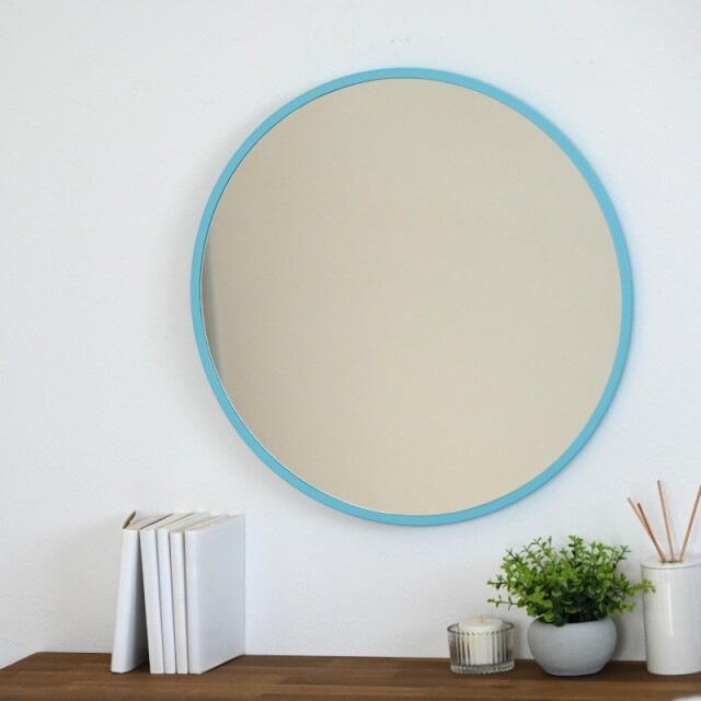 ミラー 鏡 丸い 壁掛けミラー 日本製 <br> ronda(ロンダ) 直径60cm <br>木枠 全7色