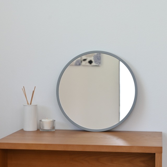 ミラー 鏡 丸い 壁掛けミラー 日本製 <br>ronda(ロンダ) 直径34cm <br>木枠 全7色