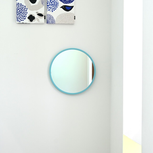 ミラー 鏡 丸い 壁掛けミラー 日本製 <br>ronda(ロンダ) 直径34cm <br>木枠 全7色