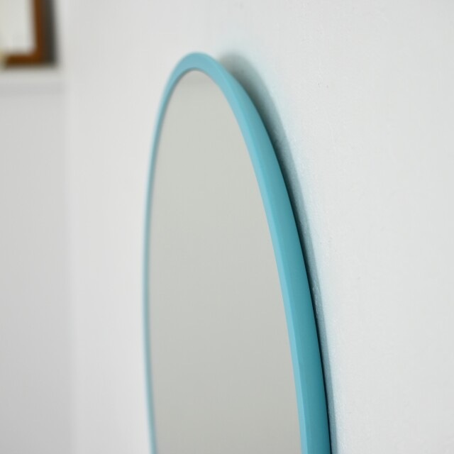 ミラー 鏡 丸い 壁掛けミラー 日本製<br>ronda (ロンダオーバル) 57×75cm<br>木枠 全7色