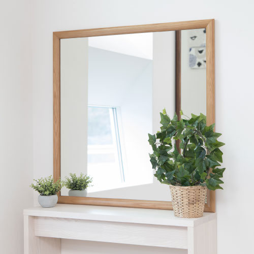 Arte (アルテ）80×80cm<br>ホワイトアッシュ材 全5色 壁掛けミラー 