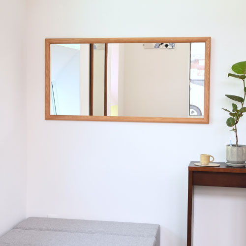 Arte (アルテ） 55×110cm<br>ホワイトアッシュ材 全5色 壁掛けミラー 