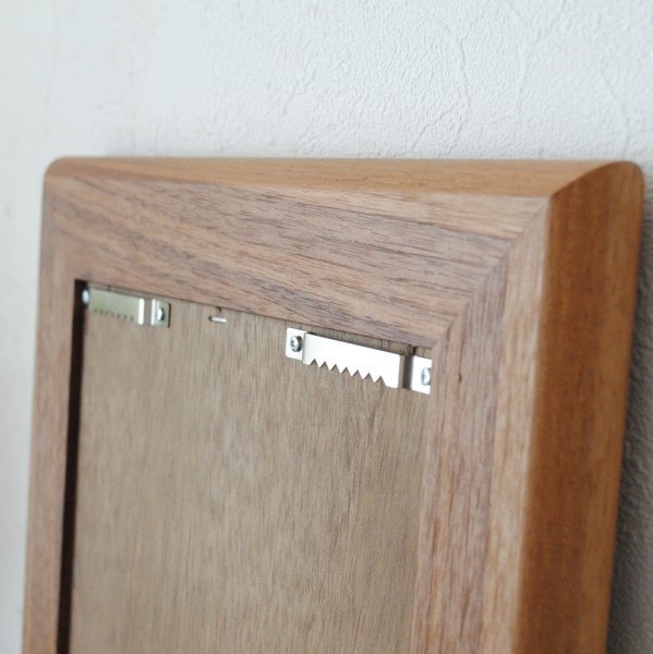 SOL（ソル）30×30cm ウォールナット <br> 姿見 壁掛けミラー 正方形 飛散防止 国産 日本製