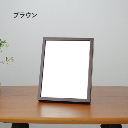 壁掛けミラー 日本製 <br>libra(リブラ)16×20cm <br>木枠 全6色 ウォールミラー 