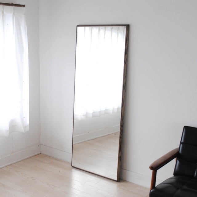 全身鏡 日本製 ウォールミラー <br>  Stella （ステラ）62×155cm ホワイトアッシュ<br>木枠 全4色 壁掛けミラー 立て掛け