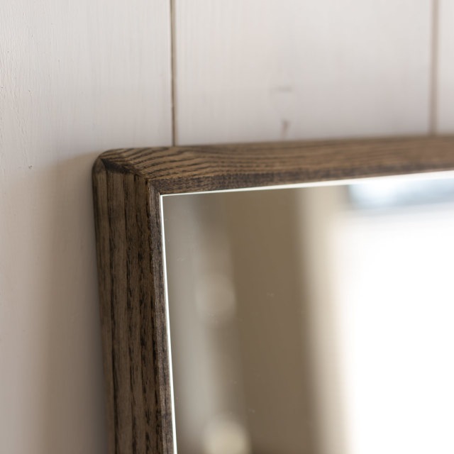 全身鏡 日本製 ウォールミラー <br>  Stella （ステラ）48×124cm ホワイトアッシュ<br>木枠 全4色 壁掛けミラー 立て掛け