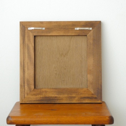鏡 壁掛け ミラー 日本製 ウォールミラー <br> leon（レオン）33×33cm<br>木枠5cm 全4色 