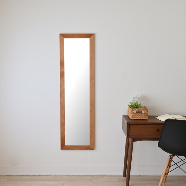 全身鏡 日本製  壁掛けミラー<br> leon（レオン）38×130㎝<br>全4色 木枠 ウォールミラー