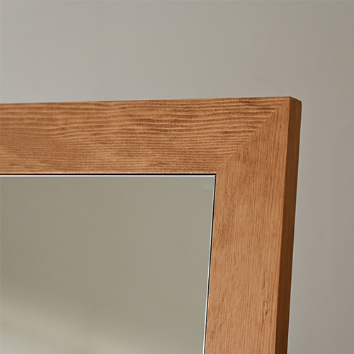 鏡 壁掛け ミラー 日本製 ウォールミラー <br> leon（レオン）50×50cm<br>木枠5cm 全4色 