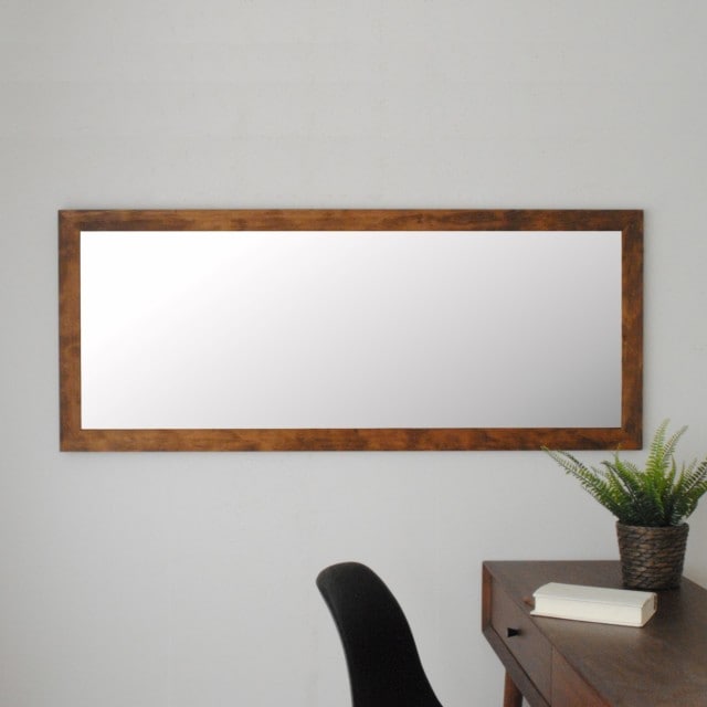 全身鏡 日本製  壁掛けミラー<br>leon（レオン）54×130㎝<br>全4色 木枠 ウォールミラー