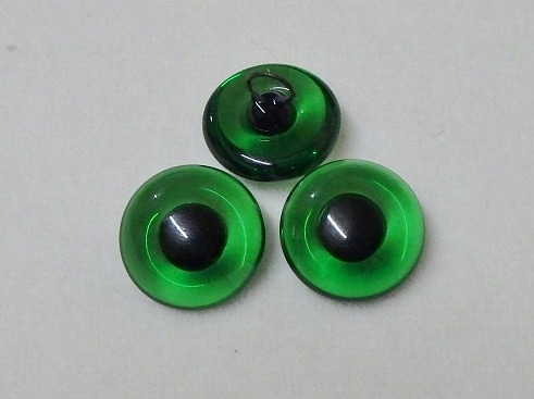 グラスアイ　グリーン　ループタイプ　1ペア（2個入）