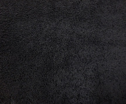 コットン　毛足0.9cm　ブラック　CO04