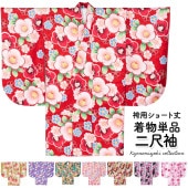 小振袖 二尺袖 着物 単品 卒業式 袴 黒 白 赤 牡丹 桜 送料無料