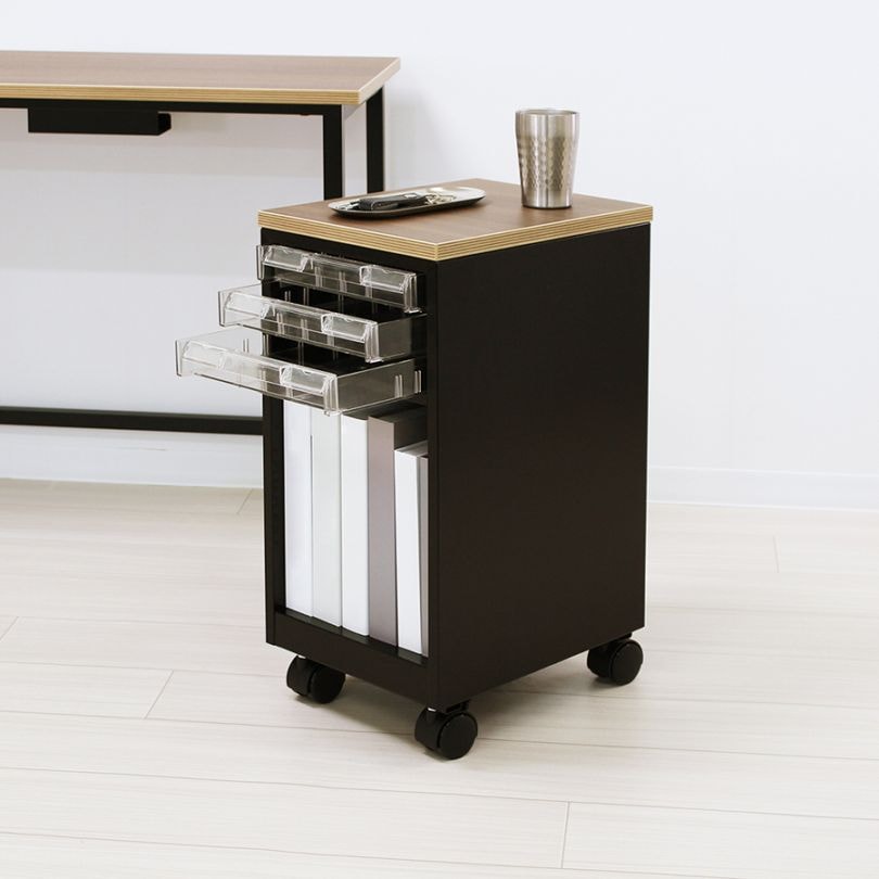 天板付クリアケースワゴン