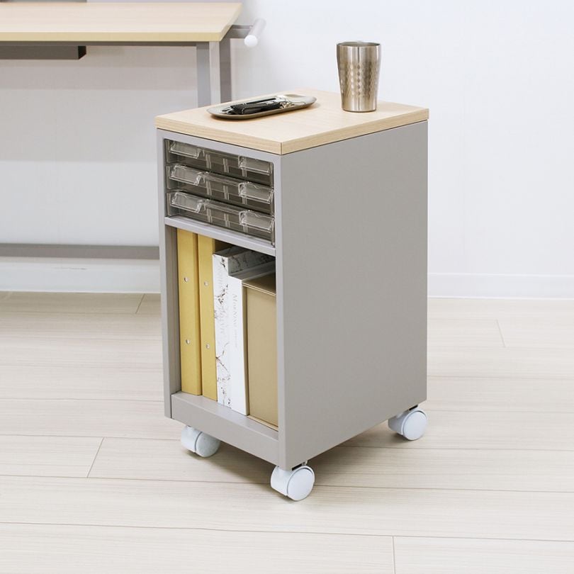 天板付クリアケースワゴン