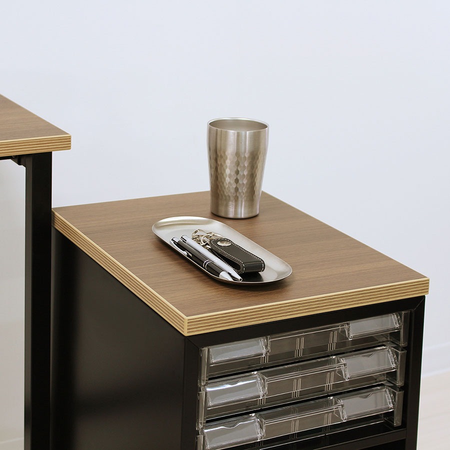 天板付クリアケースワゴン