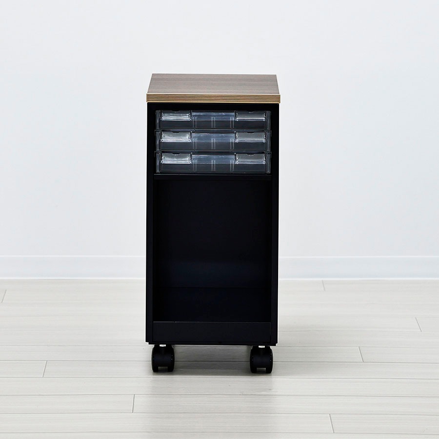 天板付クリアケースワゴン