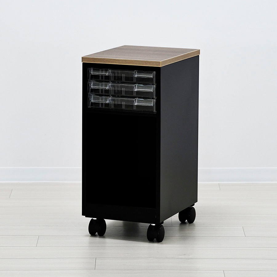 天板付クリアケースワゴン