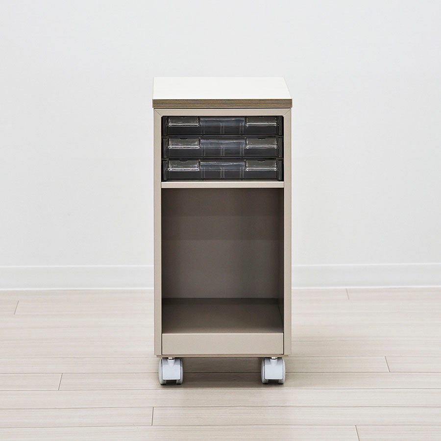 天板付クリアケースワゴン