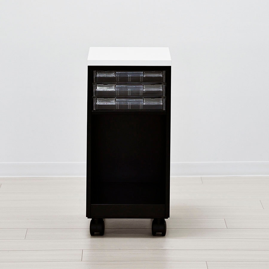 天板付クリアケースワゴン